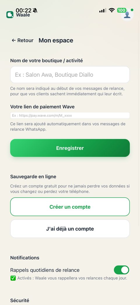 Mon espace