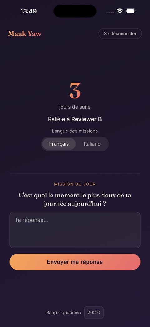 La mission du jour
